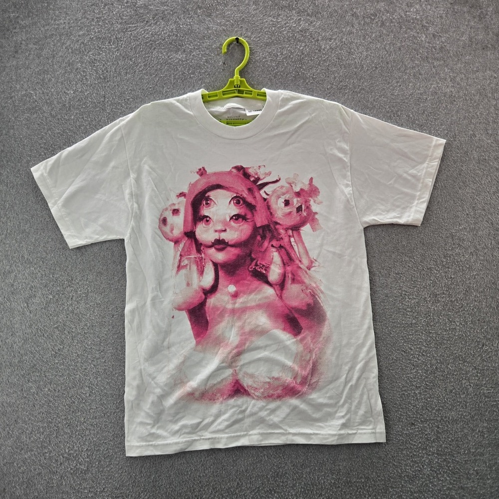 Melanie Martinez Men Shirt M White Graphic Print Portals Tour Short Sleeve
